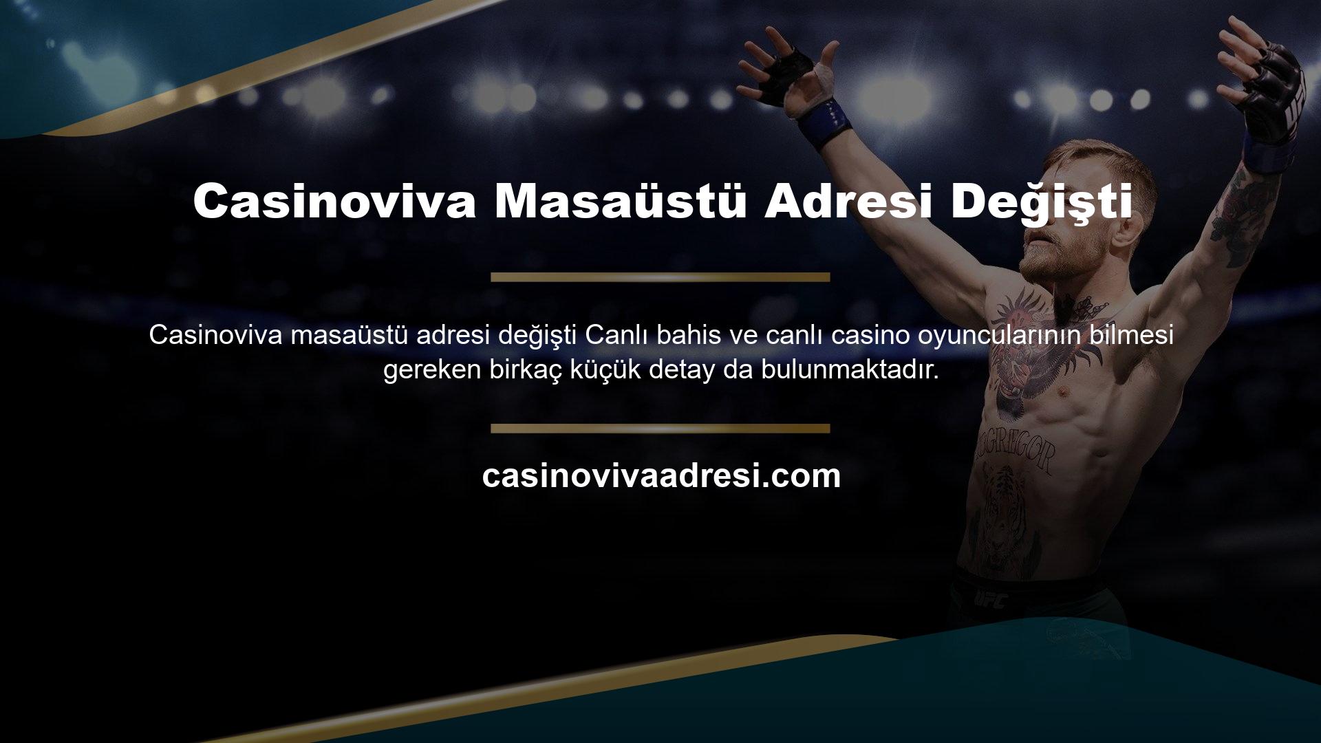 Casinoviva Masaüstü Adresi Değişti Canlı bahis ve canlı kumarhane işlemleri devlet kontrolündedir ve bu işletmeler ayrıca bir lisans gerektirir