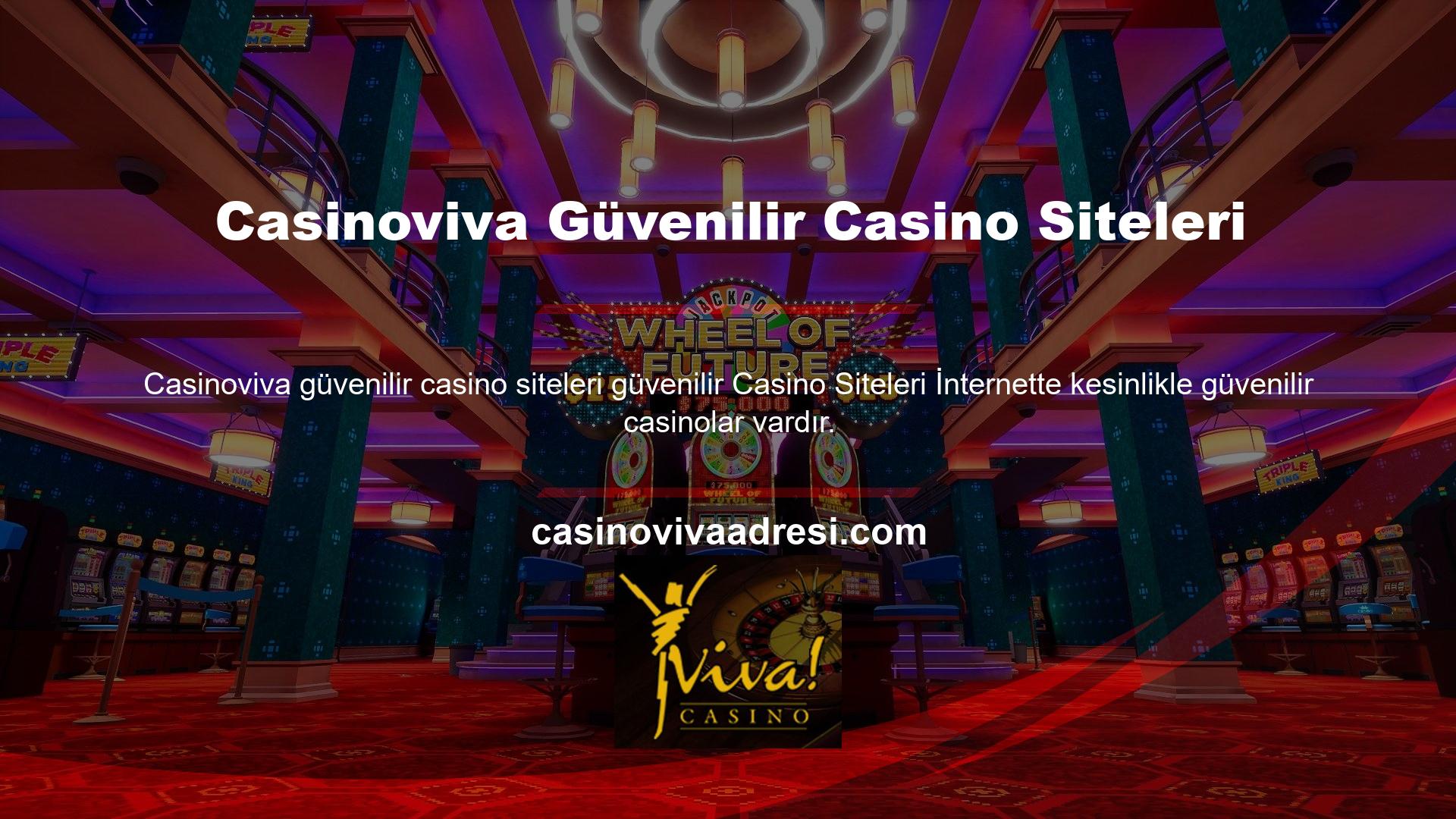 Casinoviva listenin başında yer alıyor, ancak aşağıdakilere duyarlıysanız güvenle oynayabilir ve para kazanabilirsiniz:

	Casino sitesinin lisanslı olduğundan ve şirket bilgilerinin şeffaf olduğundan emin olun