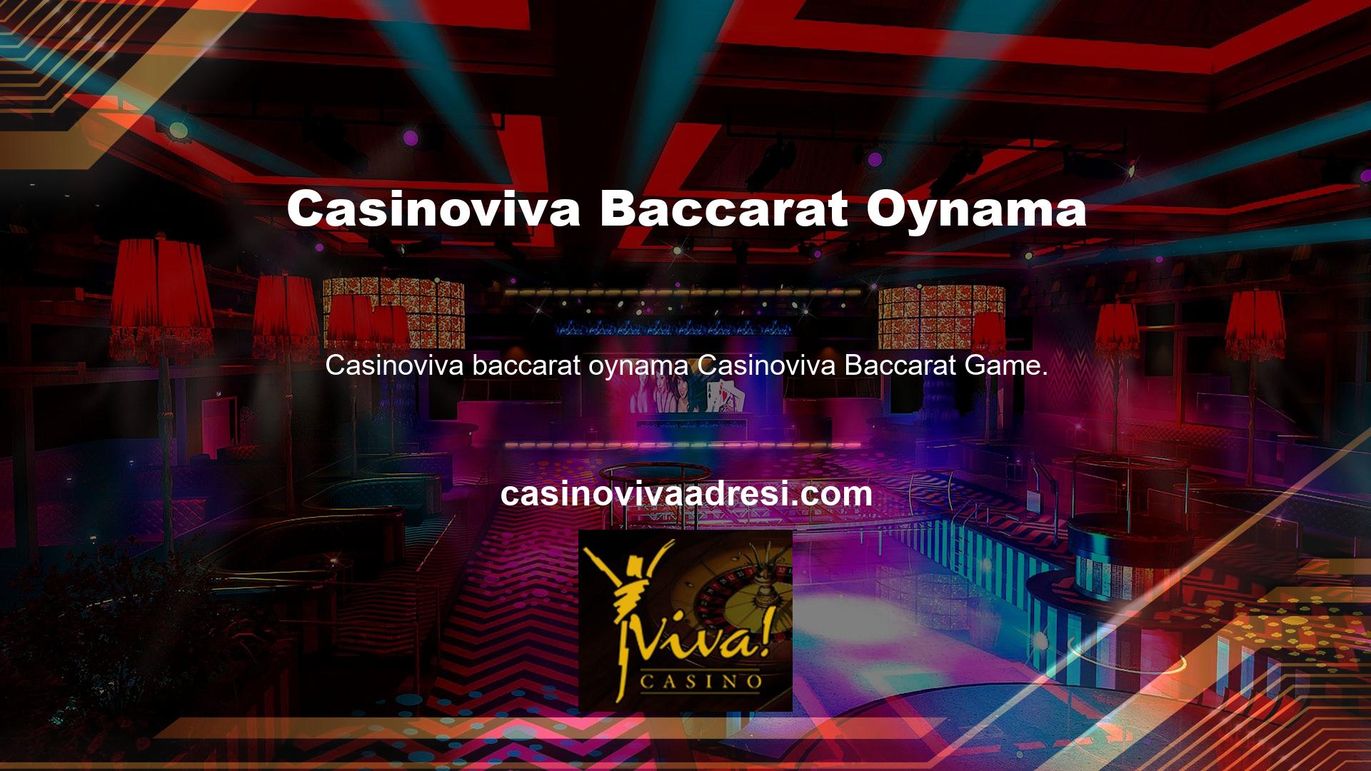 Casinoviva Baccarat oyunu oynarken bilmeniz gereken bazı terimler var